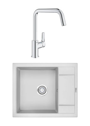 Комплект Мойка Granula 6002, арктик + Смеситель Grohe Eurosmart 30567000