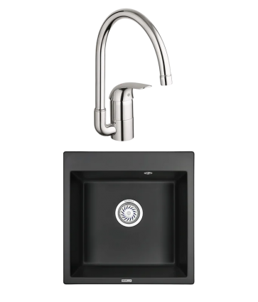 Комплект Мойка Granula 5102, турмалин + Смеситель Grohe Euroeco 32752000