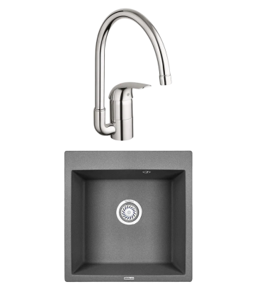 Комплект Мойка Granula 5102, графит + Смеситель Grohe Euroeco 32752000
