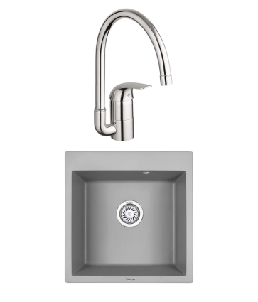 Комплект Мойка Granula 5102, алюминиум + Смеситель Grohe Euroeco 32752000