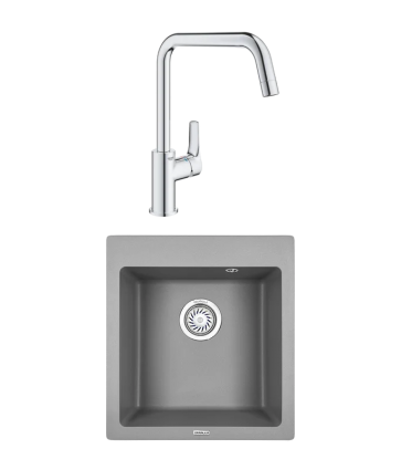 Комплект Мойка Granula 4651, алюминиум + Смеситель Grohe Eurosmart 30567000