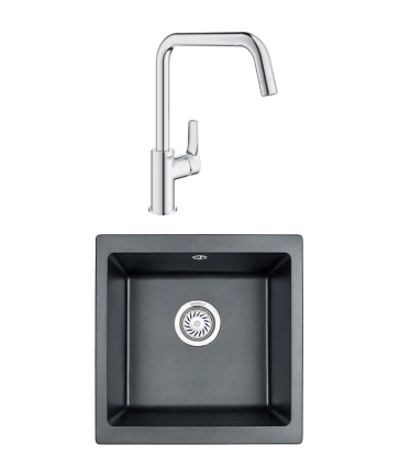 Комплект Мойка Granula 4451, шварц + Смеситель Grohe Eurosmart 30567000