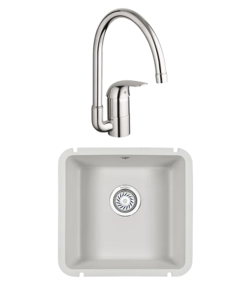 Комплект Мойка Granula 3801, арктик + Смеситель Grohe Euroeco 32752000