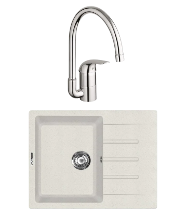 Комплект Мойка Lava L1.LAT latte + Смеситель Grohe Euroeco 32752000