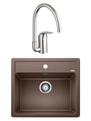 Комплект Мойка Blanco Legra 6 кофе + Смеситель Grohe Euroeco 32752000