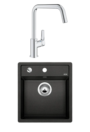 Комплект Мойка Blanco Dalago 45 антрацит + Смеситель Grohe Eurosmart 30567000