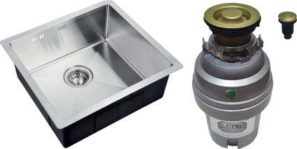 Комплект Мойка Zorg Light ZL R 480440 + Измельчитель ZR-75 D BRONZE