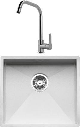 Комплект Мойка Reginox Ontario Medium LUX OKG L 50x40 сталь + Смеситель MEGA City MG- ZRV104 хром
