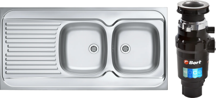 Комплект Мойка Alveus Classic 100 R + Измельчитель Bort Master Eco 91275752