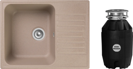 Комплект Мойка Reflection Prima RF0460BE бежевая + Измельчитель Bone Crusher BC 810-AS