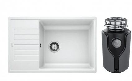 Комплект Мойка Blanco Zia XL 6S Compact 523277 белая + Измельчитель KUCHENSTERN Muhle 353MU35