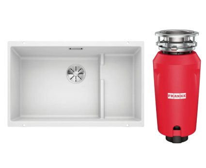 Комплект Мойка Blanco Subline 700-U Level белая + Измельчитель Franke 134.0715.096