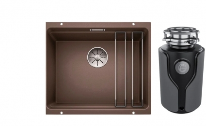 Комплект Мойка Blanco Etagon 500-U кофе + Измельчитель KUCHENSTERN Muhle 353MU35