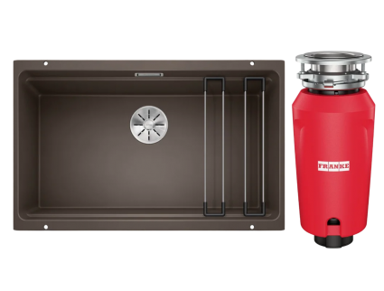 Комплект Мойка Blanco Etagon 700-U кофе + Измельчитель Franke 134.0715.096