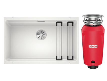 Комплект Мойка Blanco Etagon 700-U белая + Измельчитель Franke 134.0715.098