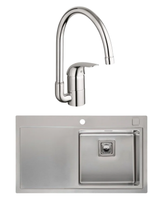 Комплект Мойка Reginox Phoenix 40 LUX OKG right (c/box) L + Смеситель Grohe Euroeco 32752000