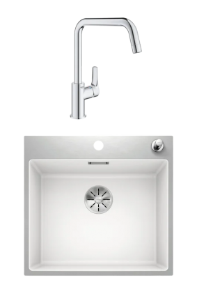 Комплект Мойка Blanco Subline 500-IF/A белая + Смеситель Grohe Eurosmart 30567000