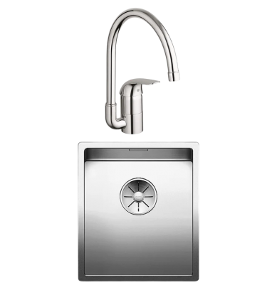 Комплект Мойка Blanco Claron 340-IF + Смеситель Grohe Euroeco 32752000