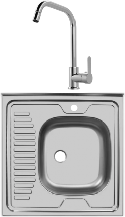 Комплект Мойка Ukinox Стандарт STD600.600 ---5C 0R- + Смеситель MEGA City MG- ZRV104 хром
