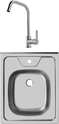 Комплект Мойка Ukinox Стандарт STD500.600 ---5C 0CS + Смеситель MEGA City MG- ZRV104 хром