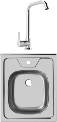 Комплект Мойка Ukinox Eco ECO 500.600 + Смеситель MEGA Ege MG-PL10 хром