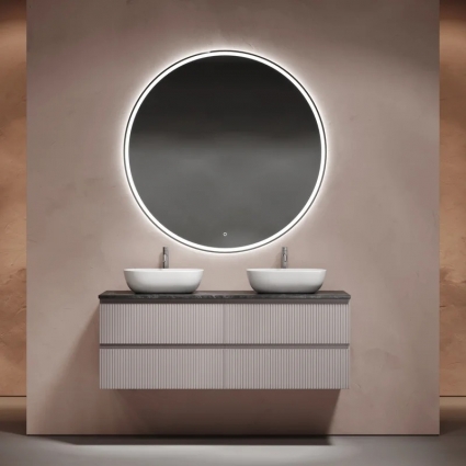 Мебель для ванной комнаты Sancos Snob T 160, doha soft, столешница черный мрамор TT160A1X, раковина CN6009