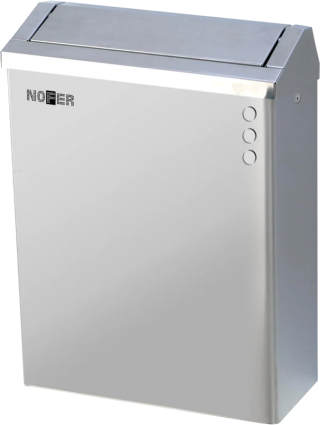 Урна Nofer 14079.S, сталь сатинированая матовая, 23 л