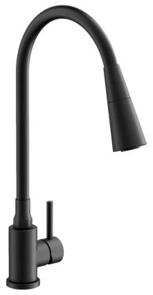Смеситель для кухни BELZ B810 B74810-7 с гибким изливом, черный