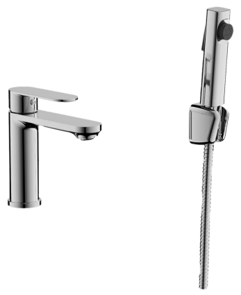 Смеситель для раковины BELZ B713 B12713 с гигиеническим душем, хром