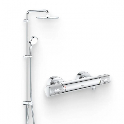 Душевой комплект Термостат Grohe Grohtherm 1000 Performance для душа + Стойка Tempesta Cosmopolitan System 250 26675000