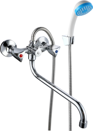 Смеситель с длинным изливом для ванны РМС SL119-143 хром