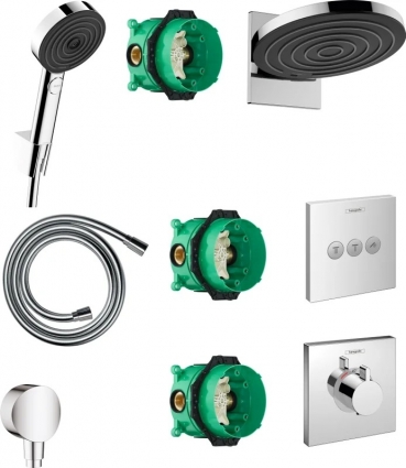 Душевой комплект Hansgrohe Pulsify 24150000 + 24302000 + 26453000 + 15760000 + 15764000
