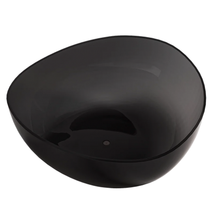 Акриловая ванна Abber Kristall AT9705 Onyx 150x150 см, отдельностоящая, черная, круглая, с донным клапаном
