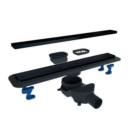 Душевой трап (лоток) BETTOSERB Compact Line Matte Black 850, черный матовый