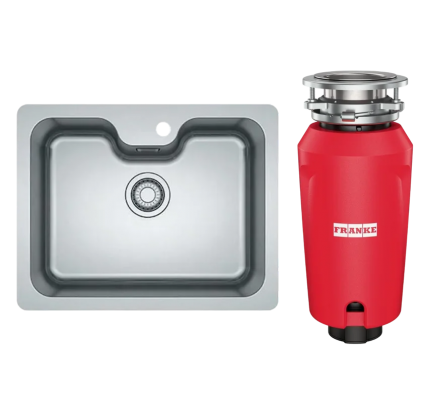 Комплект Мойка Franke Bell BCX 110-55 TL нержавеющая сталь + Измельчитель 134.0715.095