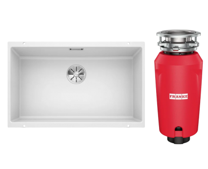 Комплект Мойка Blanco Subline 700-U белая + Измельчитель Franke 134.0715.096