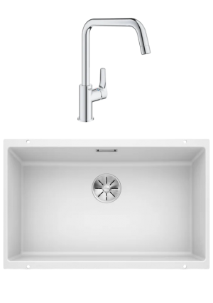 Комплект Мойка Blanco Subline 700-U белая + Смеситель Grohe Eurosmart 30567000