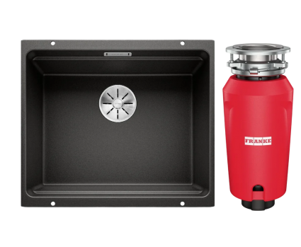 Комплект Мойка Blanco Etagon 500-U 525887 черная + Измельчитель Franke 134.0715.096