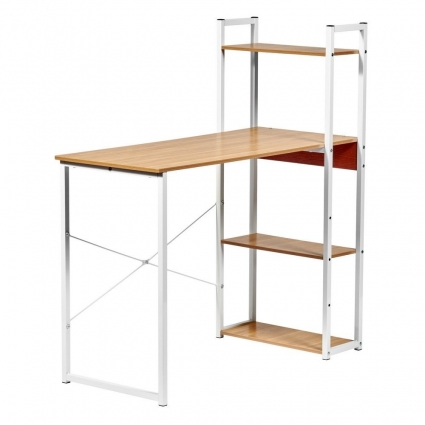 Стол bradexhome письменный Frame бело-коричневого цвета