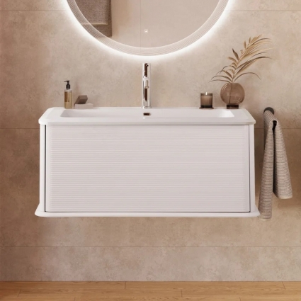 Тумба с раковиной Cezares Idra 100 1 ящик, bianco opaco