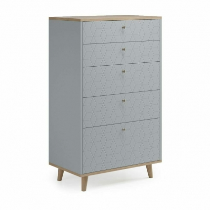 Высокий комод The IDEA Twin TW024 серого цвета