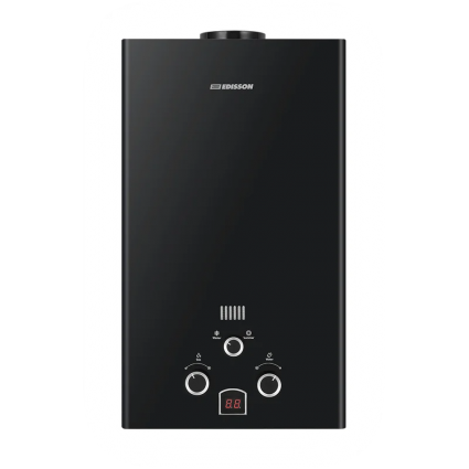 Проточный водонагреватель Edisson Eco E 20 D black, газовый