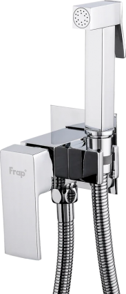 Гигиенический душ Frap F7506 со смесителем, С ВНУТРЕННЕЙ ЧАСТЬЮ, хром