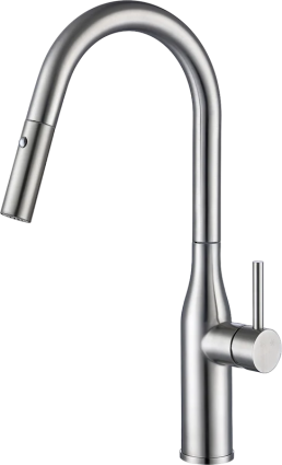 Смеситель для кухни Gappo G4398-45 с выдвижным изливом, сатин
