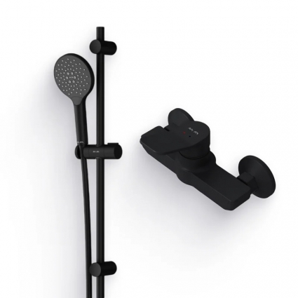 Душевой комплект Смеситель для душа Am.Pm X-Joy F85A20022 + Гарнитур Like F0180022 черный