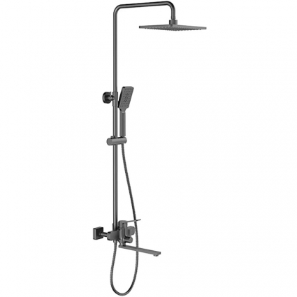 Душевая стойка Frap H62 F2462-9 оружейная сталь