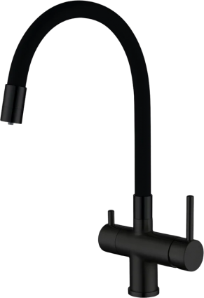 Смеситель для кухни Gappo G4398-36 с гибким изливом, черный