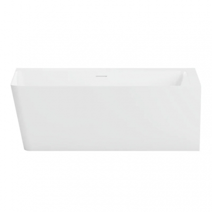 Ванна из искусственного камня Belux Турин Т R Solid Surface 160x70 см, угловая, правая, отдельностоящая, матовая белая, со сливом-переливом