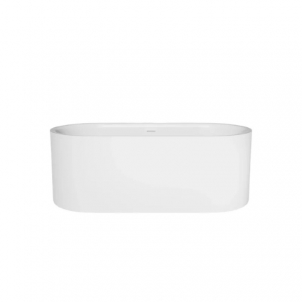 Ванна из искусственного камня Salini Perla 1049101G 170x80 см, отдельностоящая, белая, овальная, с донным клапаном