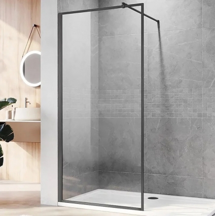 Душевая перегородка Veconi Korato KR81GR-120-01-C8 120 см, профиль брашированный графит